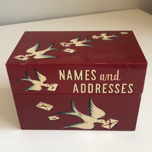 Mayfair Other - Vintage Mayfair Tin Box Names And Addresses Holder